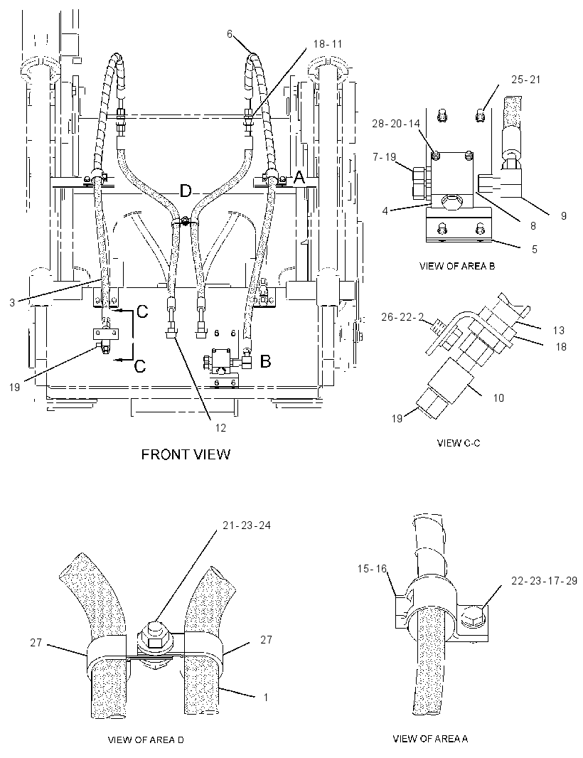 LINES GP-FORK CYLINDER 2301600 CAT