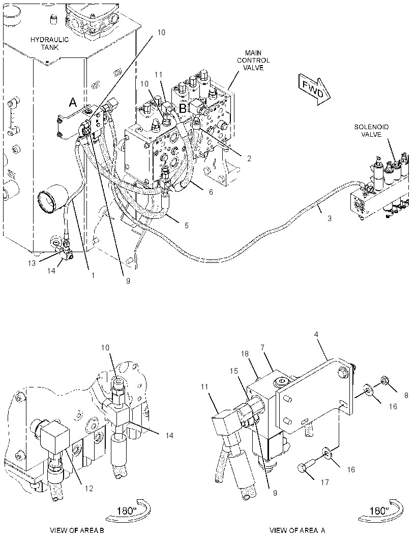 VALVE & LINES GP-TRAVEL CONT 3403400 CAT