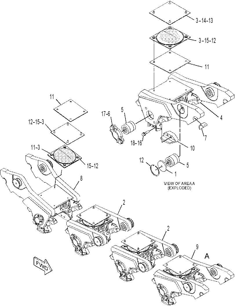 SUSPENSION GP-BOGIE 3814189 CAT