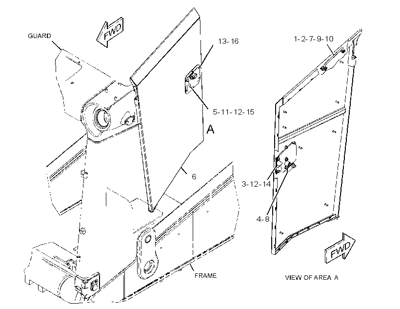 DOOR GP-HOOD 3663446 CAT