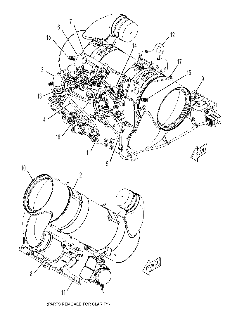 Модуль очистки выхлопа (компоновка) 3628756 CAT