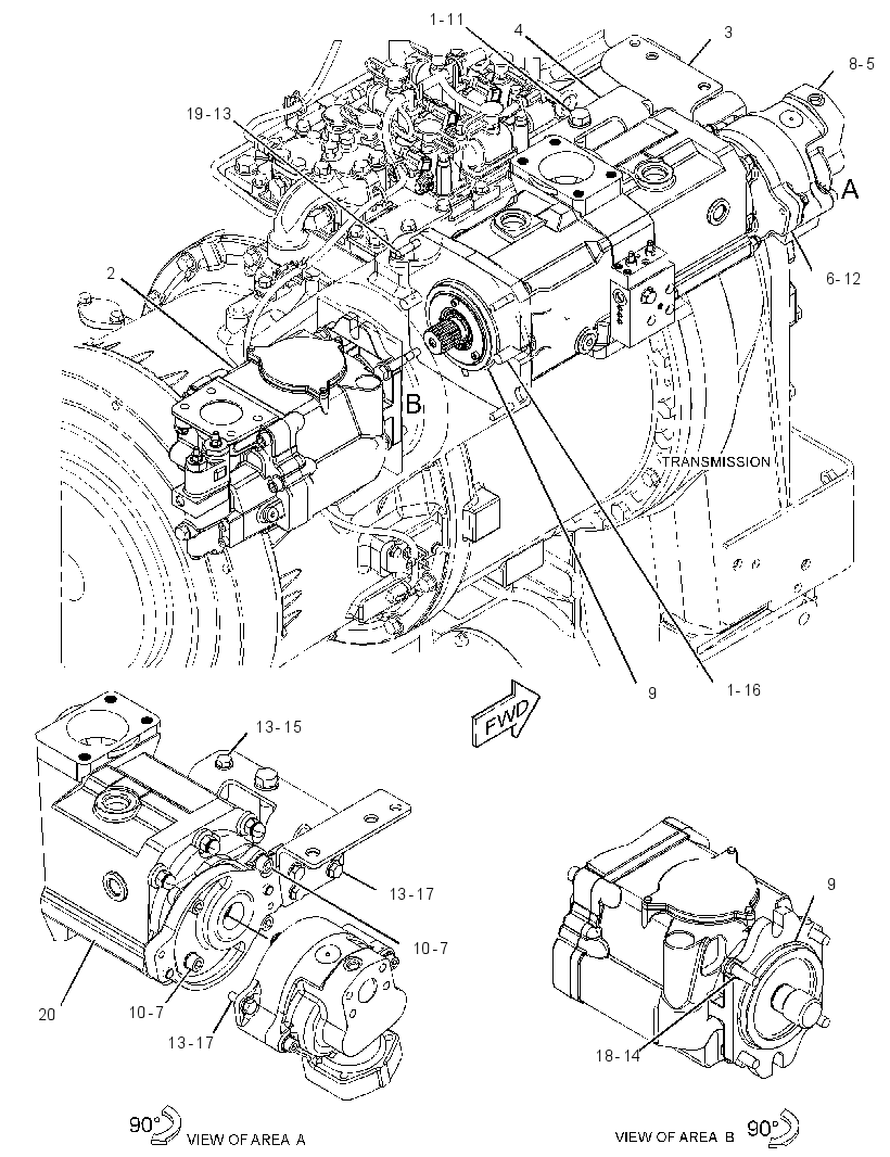 PUMP & MTG GP-IMPL & STEERING 3155984 CAT