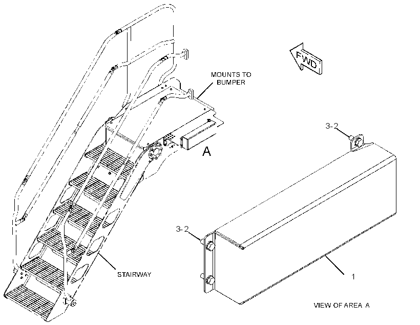 COVER & MTG GP-STAIRWAY 3620230 CAT