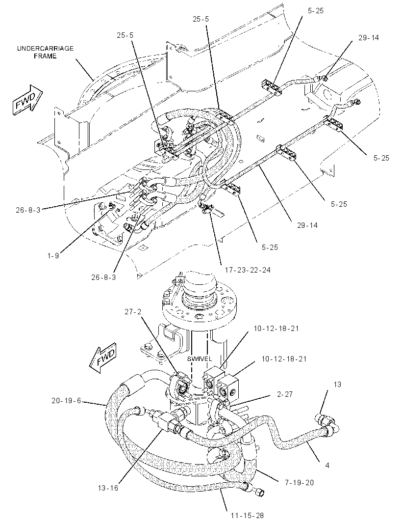 LINES GP-SWIVEL & STEERING 3403390 CAT
