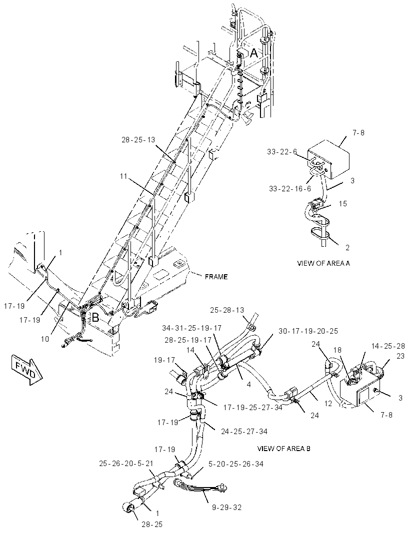Проводка площадки 3216775 CAT