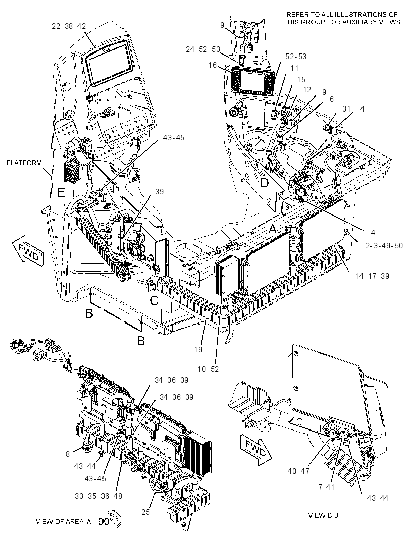 Проводка площадки 3502588 CAT