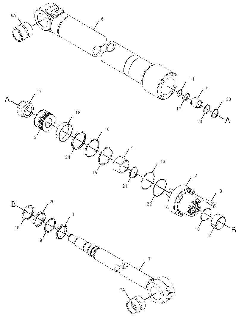 Цилиндр рукояти 3683259 CAT