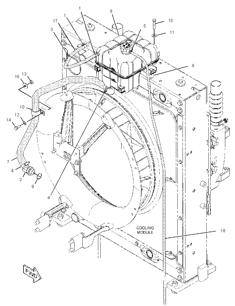TANK & MTG GP-COOLANT 3440691 CAT