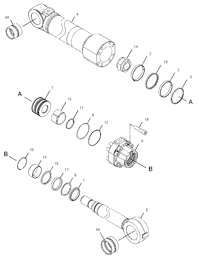 Цилиндр стрелы 3683254 CAT
