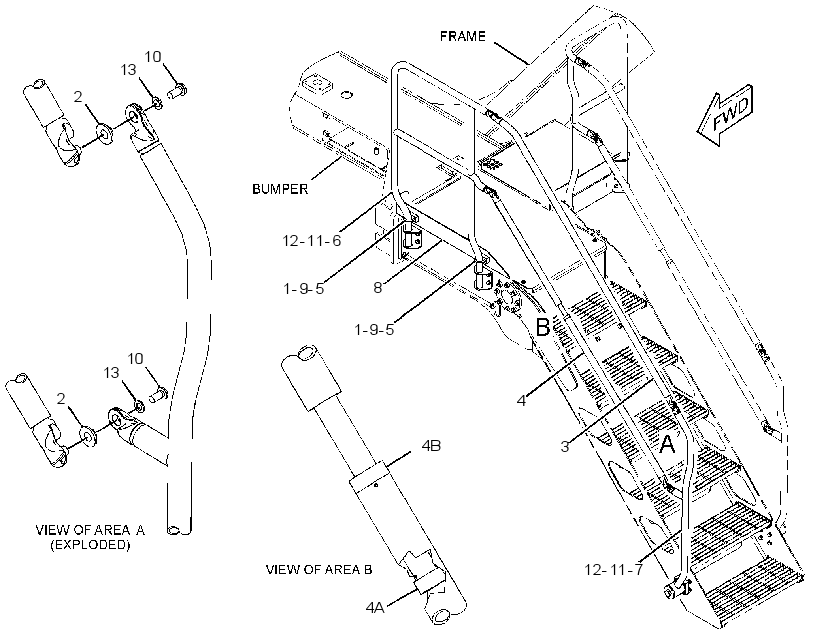 Поручень 3752034 CAT