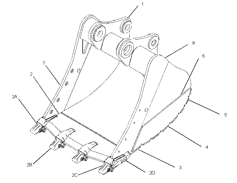 BUCKET AS-SEVERE SERVICE SPADE 3654800 CAT