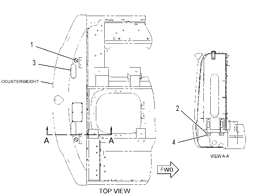 MOUNTING GP-COUNTERWEIGHT 3490196 CAT
