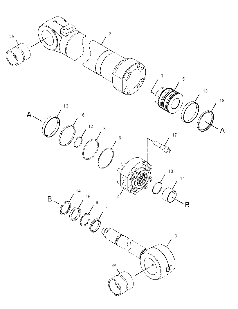 Цилиндр стрелы 3683251 CAT