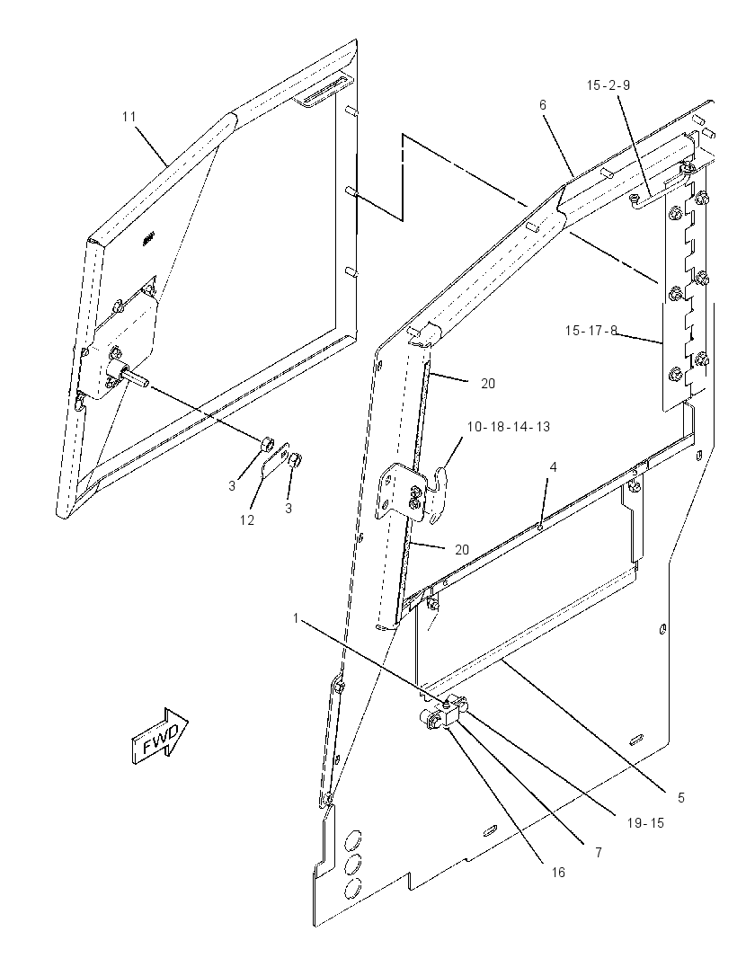 Панель боковая 3439606 CAT