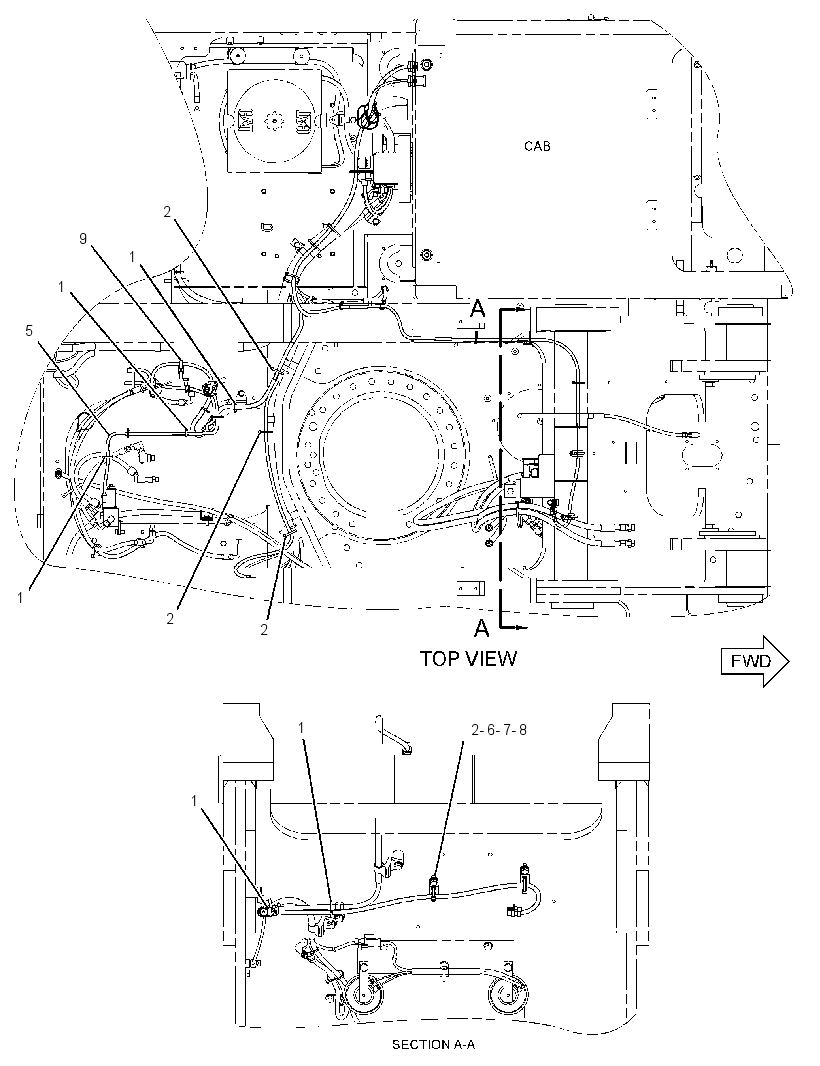 Проводка шасси 3191258 CAT