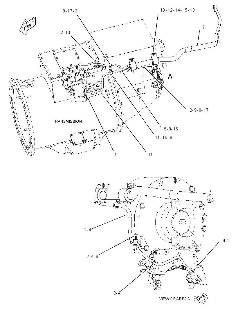 WIRING GP-TRANSMISSION CONTROL 3458905 CAT