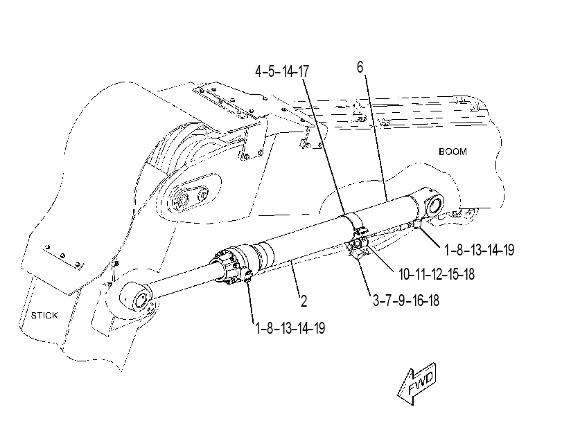 CYLINDER & MTG GP-STICK 3767989 CAT