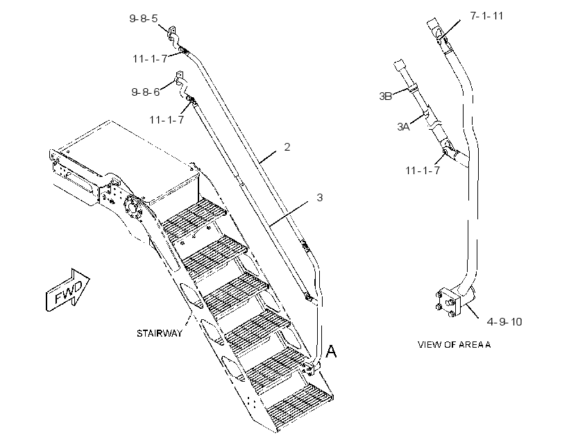 Поручень 3589443 CAT