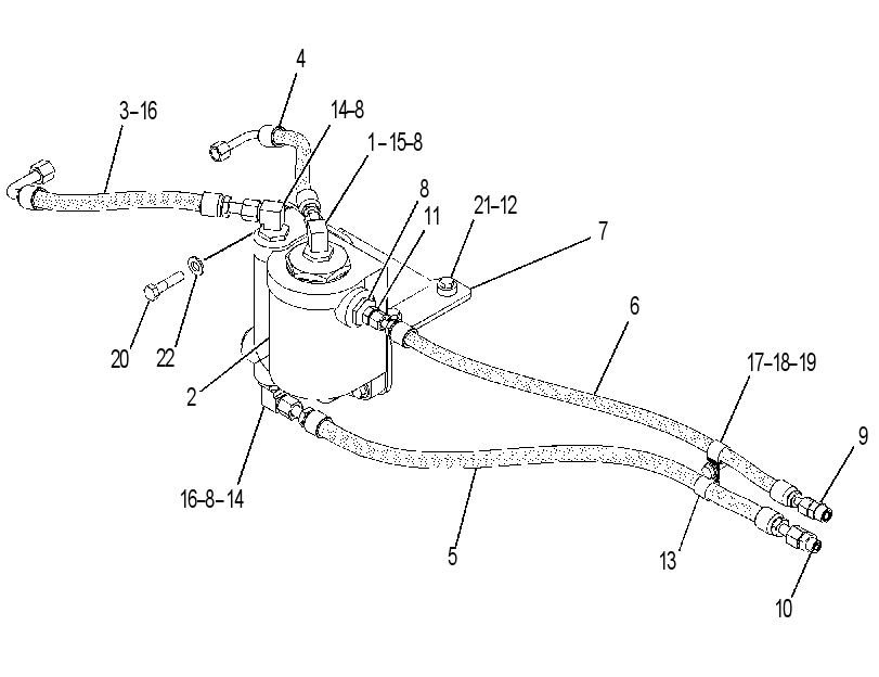 LINES GP-FUEL BYPASS 2534001 CAT
