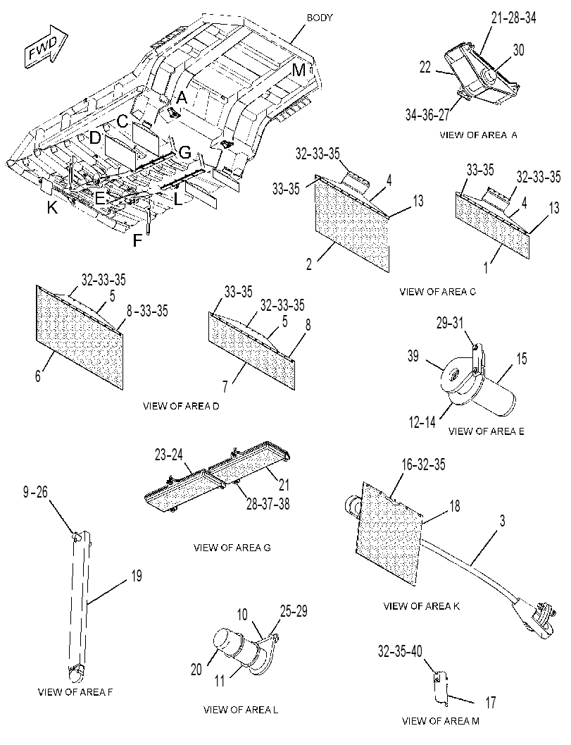 MOUNTING GP-TRUCK BODY 2885649 CAT