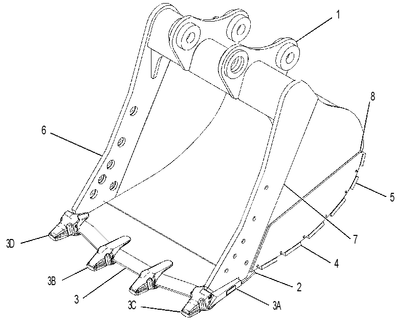 BUCKET AS-SEVERE SERVICE SPADE 3719153 CAT