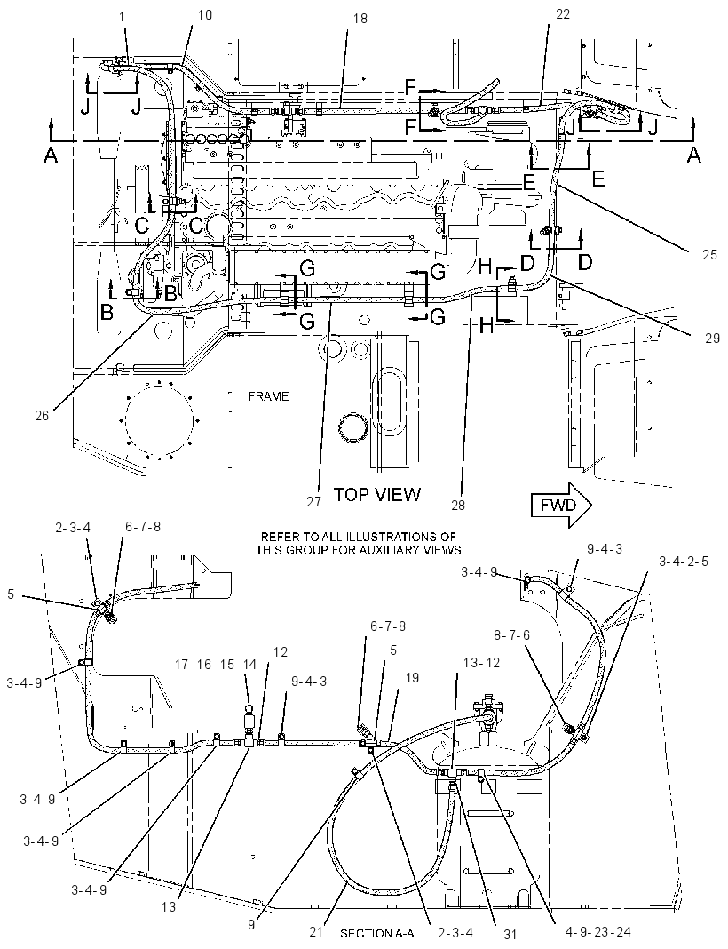 LINES GP-FIRE SUPPRESSION 2068025 CAT