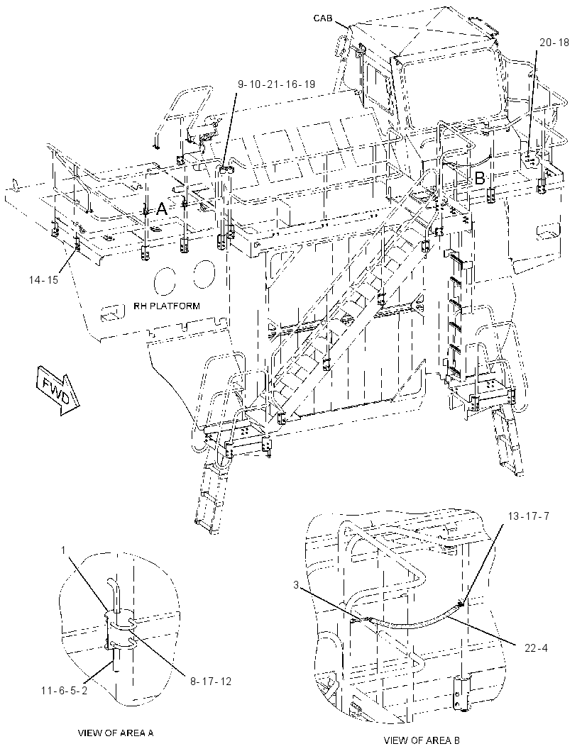 FASTENER GP-HANDRAIL 1936251 CAT