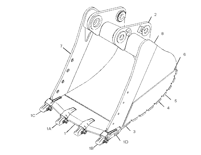BUCKET AS-SEVERE SERVICE SPADE 3453314 CAT