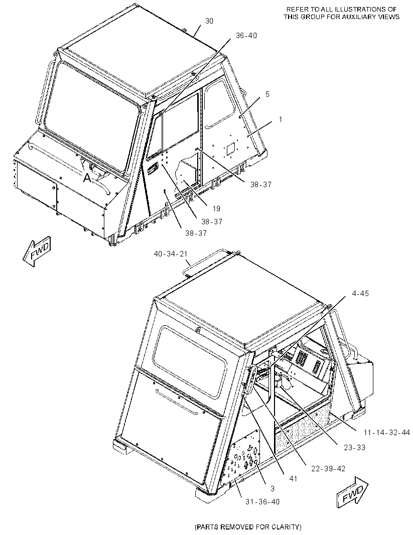 Кабина закрытая с ROPS 3520587 CAT