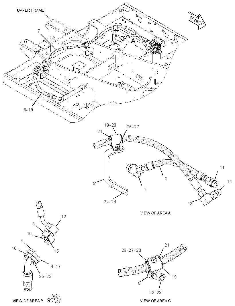 Трубопроводы насоса 3463454 CAT