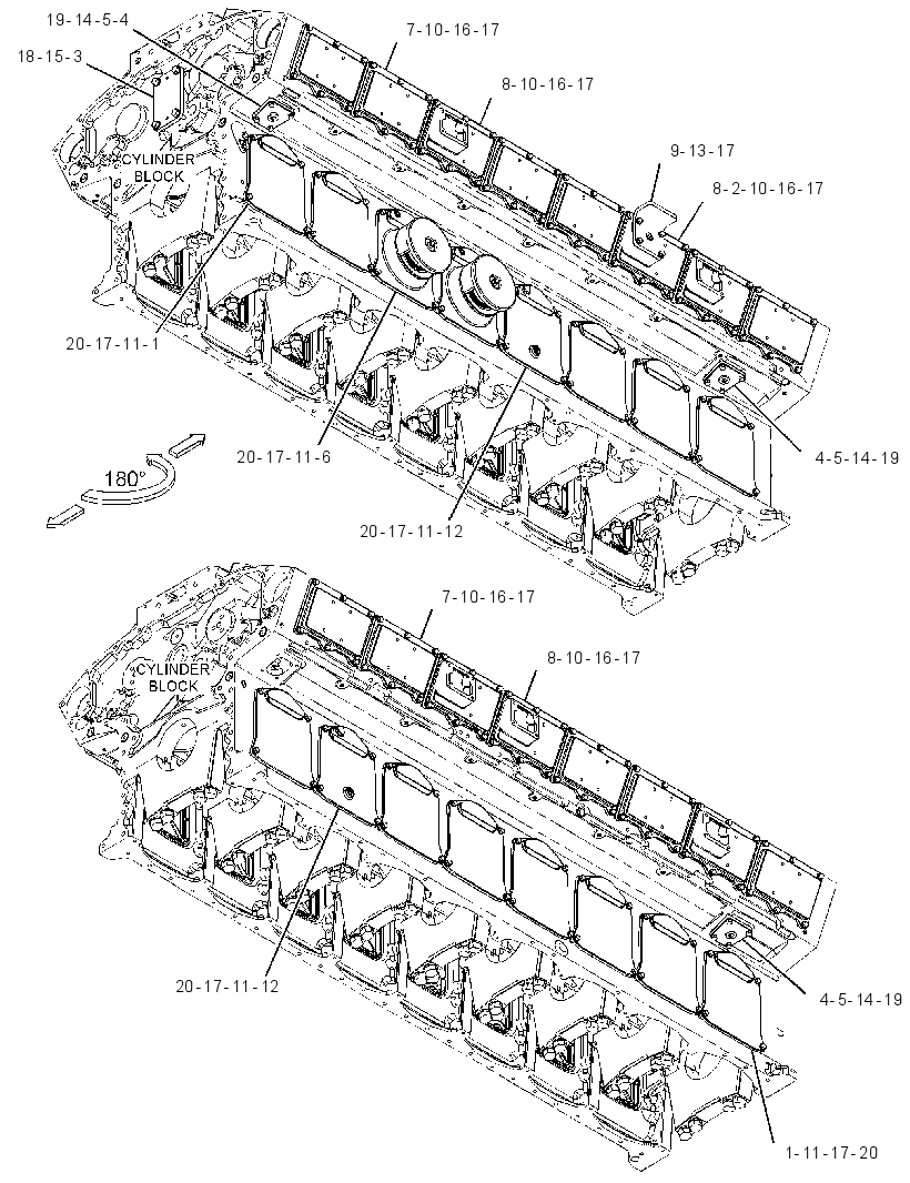 Крышка блока цилиндров 3780545 CAT