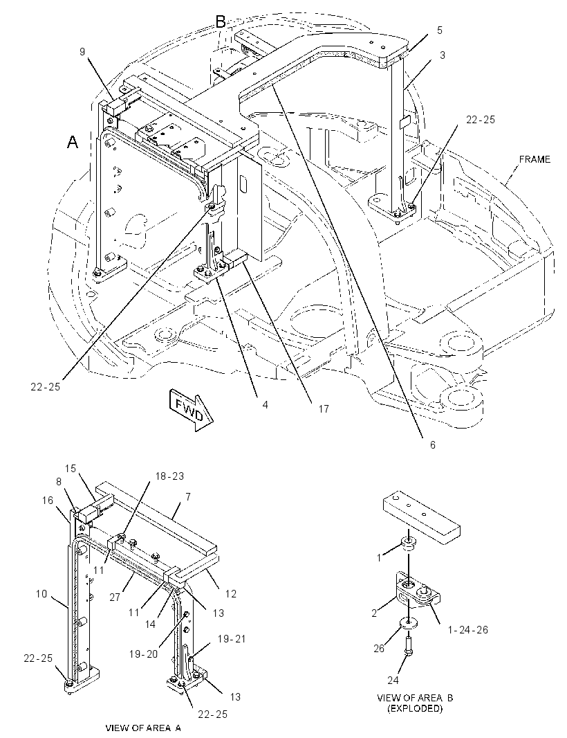 FRAME GP-ENGINE ENCLOSURE 3768720 CAT