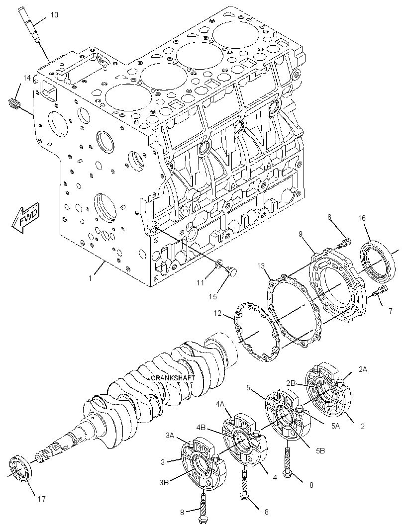 Блок цилиндров 3830136 CAT