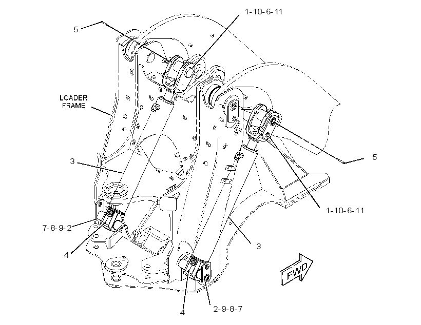 CYLINDER & MTG GP-LIFT 3336538 CAT
