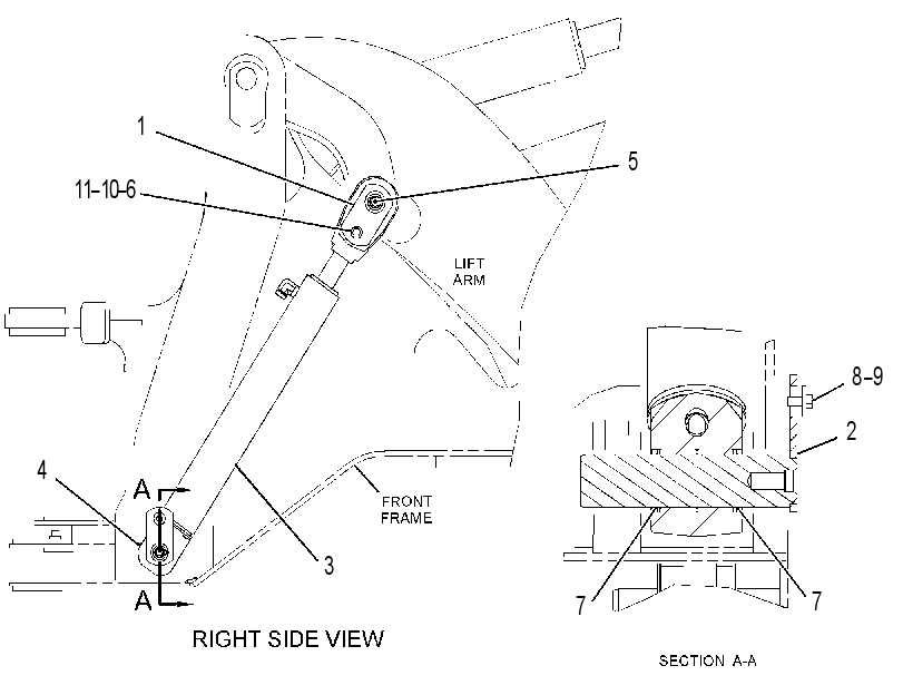 CYLINDER & MTG GP-LIFT 3336539 CAT