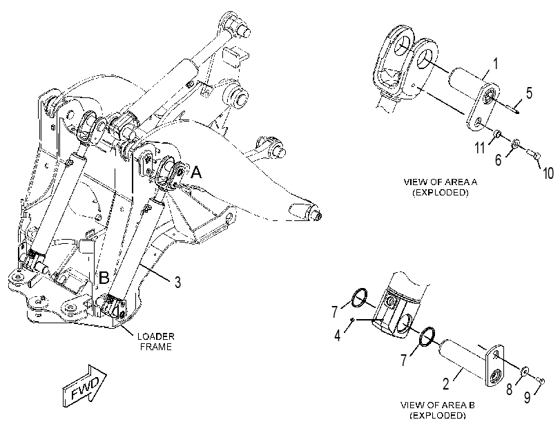 CYLINDER & MTG GP-LIFT 3336540 CAT
