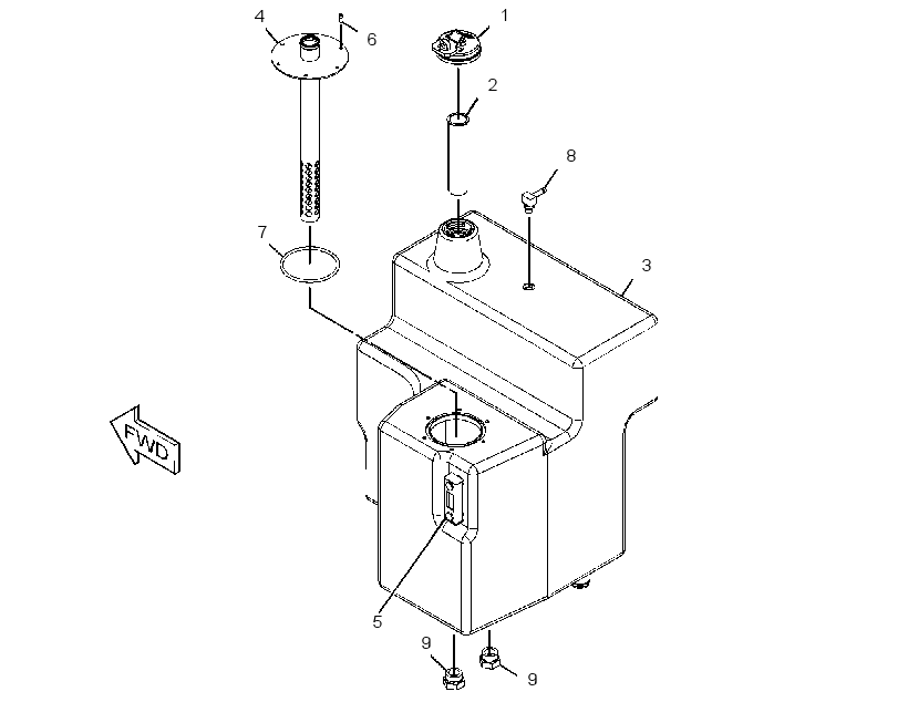 Бак гидравлический 2413867 CAT
