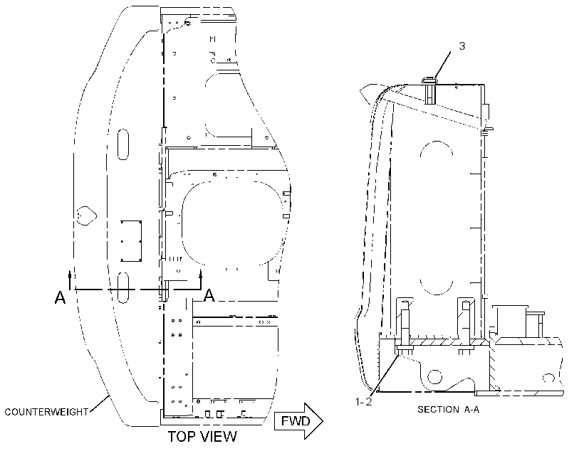 MOUNTING GP-COUNTERWEIGHT 3380760 CAT
