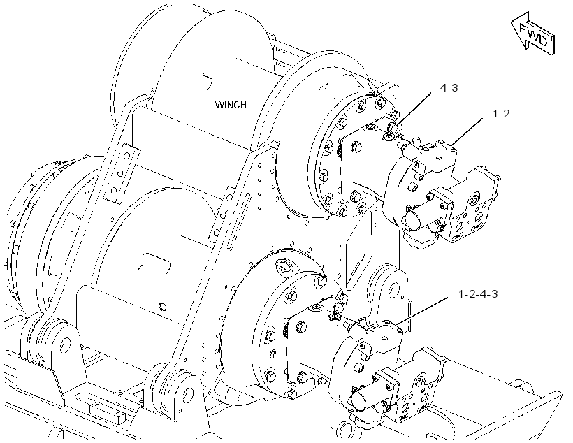 MOTOR & MTG GP-WINCH 3592055 CAT