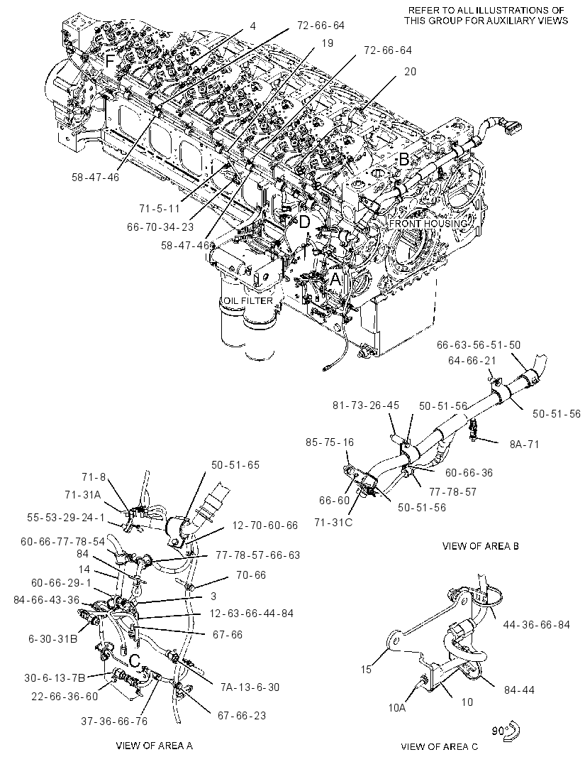 Проводка двигателя 3718032 CAT