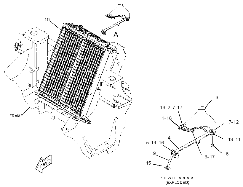 MOUNTING GP-COOLER & CONDENSER 3777673 CAT