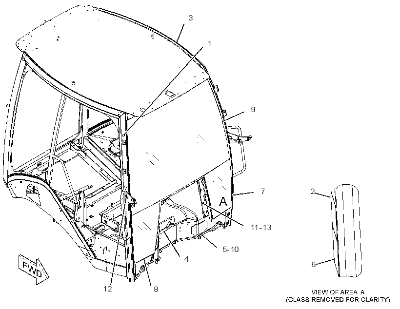 CANOPY GP-OPEN ROPS 3564103 CAT