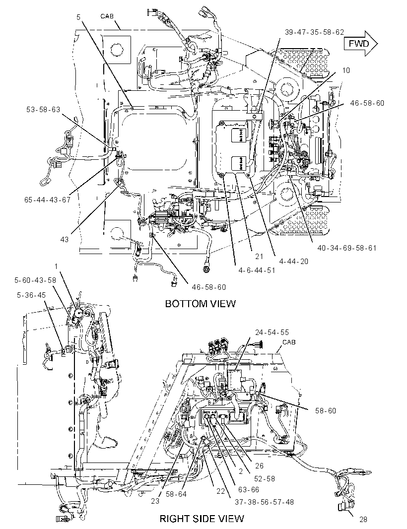 Проводка площадки 3440215 CAT