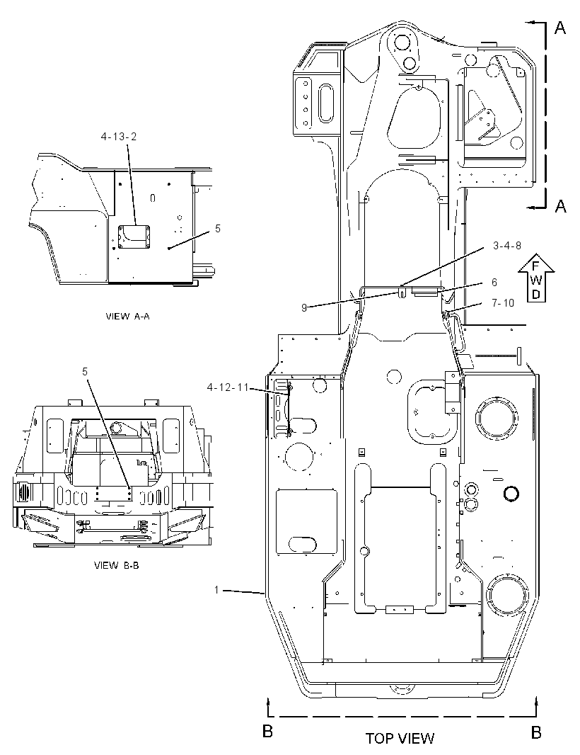 Рама задняя 2421004 CAT