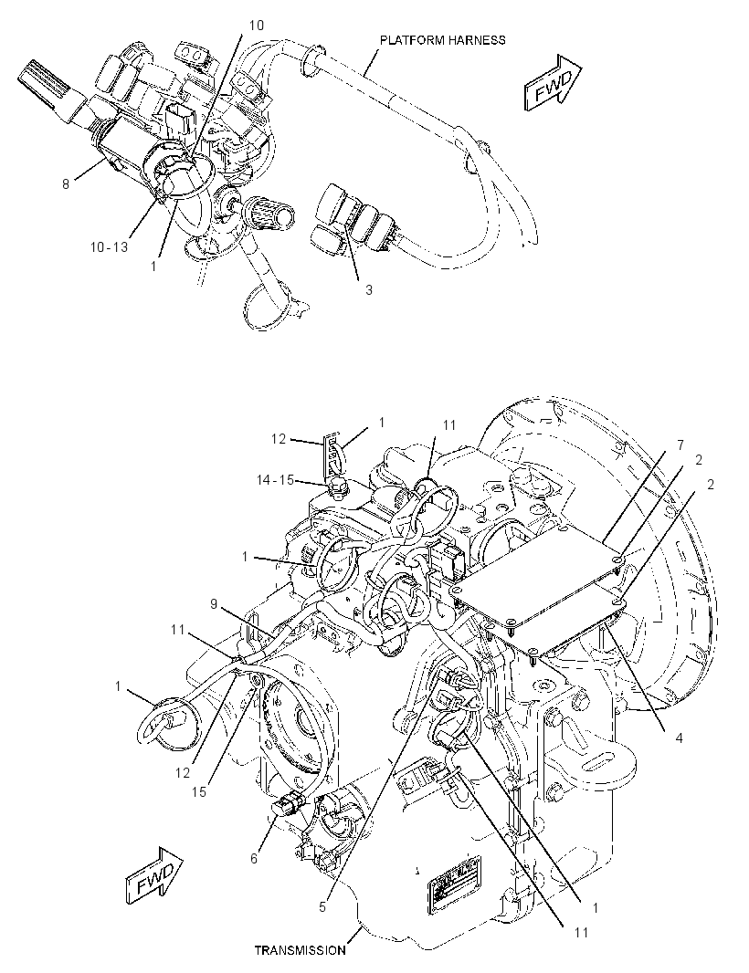 WIRING GP-TRANSMISSION CONTROL 3315464 CAT