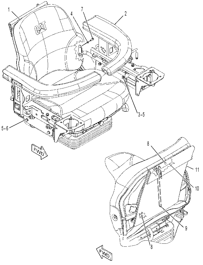 SEAT & ARMREST GP 2584401 CAT