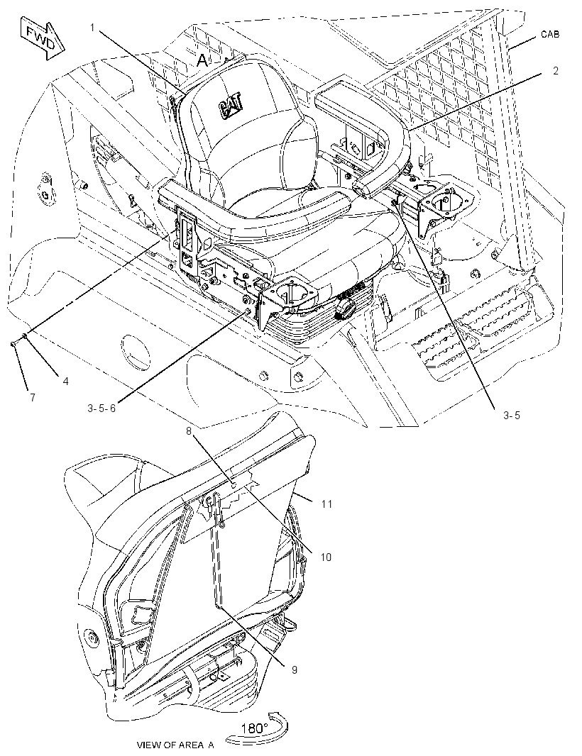 SEAT & ARMREST GP 2584402 CAT