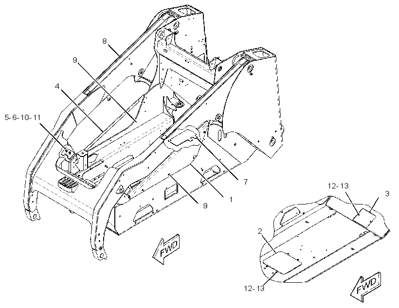 FRAME & MTG GP-MACHINE 3881595 CAT
