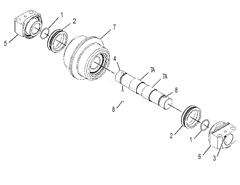 ROLLER GP-TRACK-CENTER FLANGE 3836951 CAT