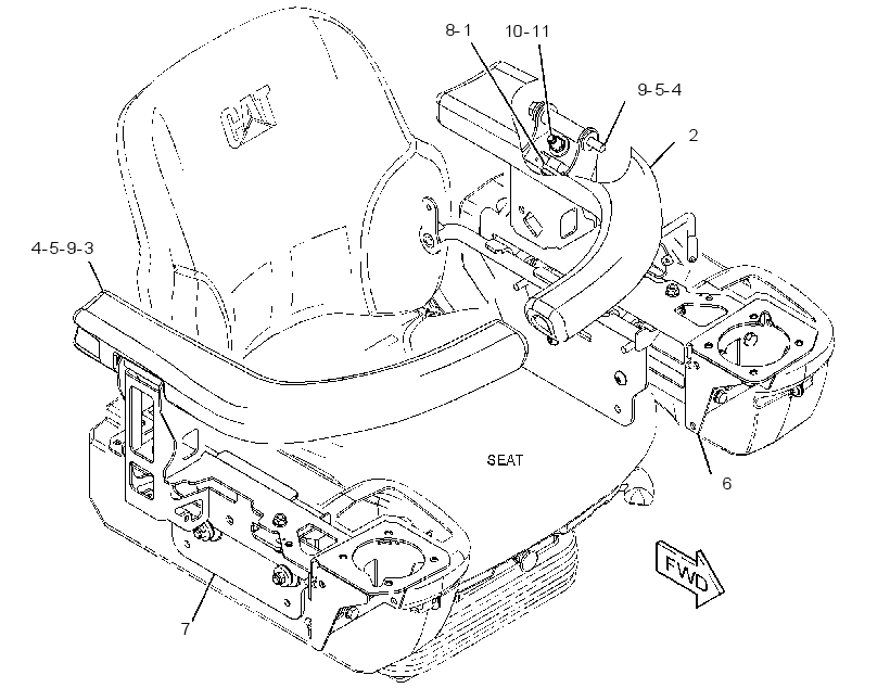 ARMREST & MOUNTING GP 2584311 CAT